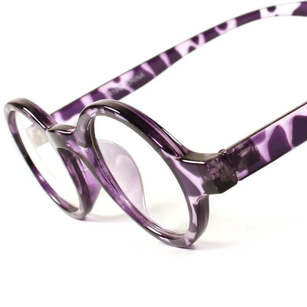 Vintage Retro Hippie Mens Womens 80's Clear Lens Eye Glasses Round Frame E34C